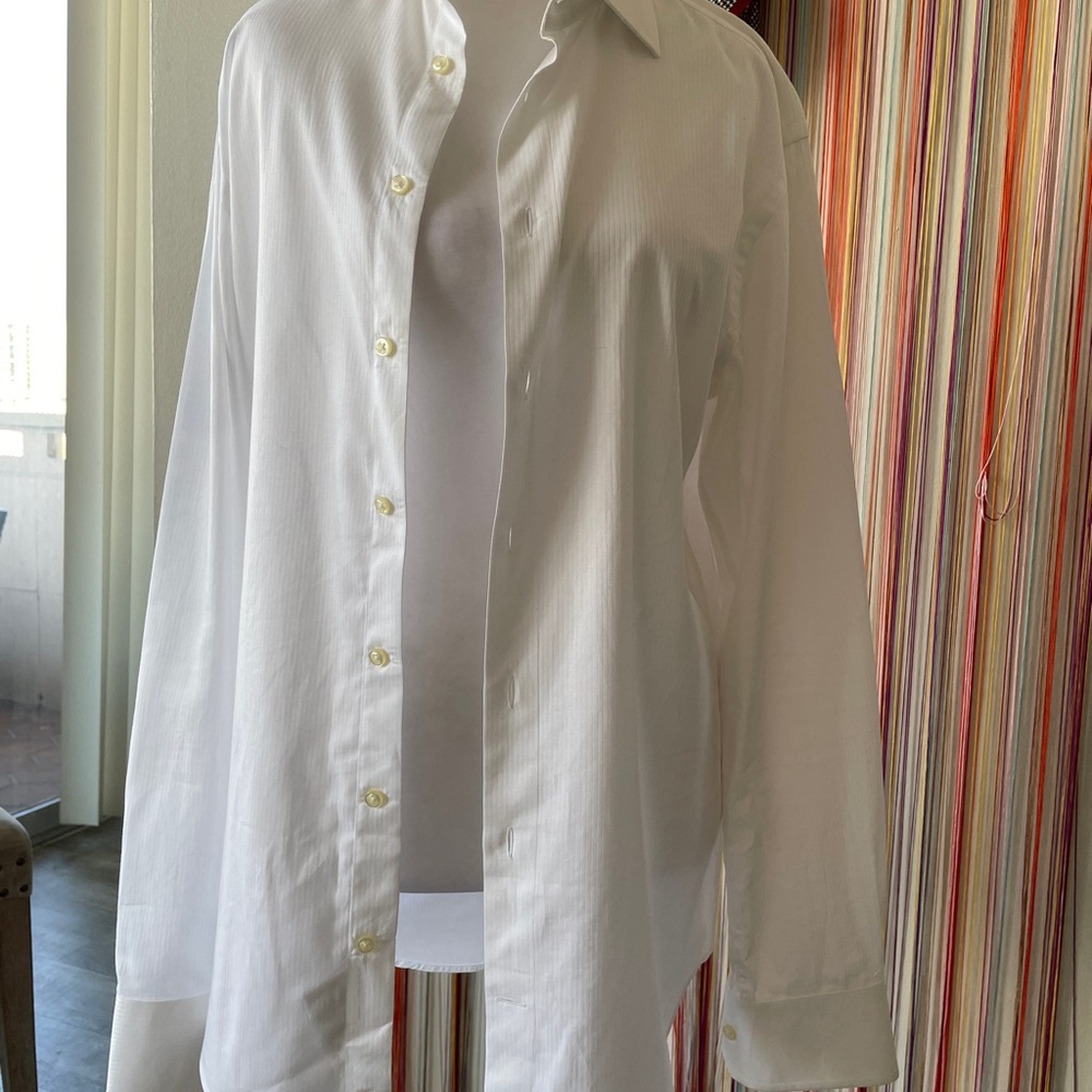 Armani Collezioni White Casual Button Down Shirt